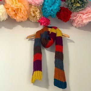 Colorblock Thick Knit Scarf